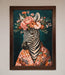 Kimono Zebra Flowers Framed Wall Art - Hi Society