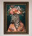 Kimono Zebra Flowers Framed Wall Art - Hi Society
