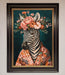 Kimono Zebra Flowers Framed Wall Art - Hi Society