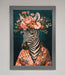 Kimono Zebra Flowers Framed Wall Art - Hi Society