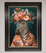 Kimono Zebra Flowers Framed Wall Art - Hi Society