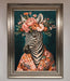 Kimono Zebra Flowers Framed Wall Art - Hi Society