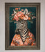 Kimono Zebra Flowers Framed Wall Art - Hi Society