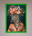 Kimono Zebra Flowers Framed Wall Art - Hi Society