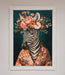Kimono Zebra Flowers Framed Wall Art - Hi Society