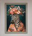 Kimono Zebra Flowers Framed Wall Art - Hi Society