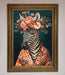Kimono Zebra Flowers Framed Wall Art - Hi Society