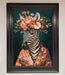 Kimono Zebra Flowers Framed Wall Art - Hi Society