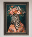 Kimono Zebra Flowers Framed Wall Art - Hi Society
