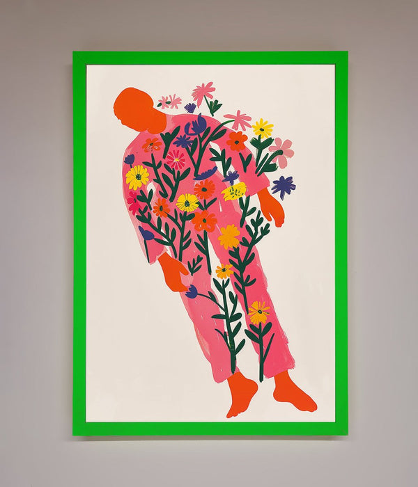 Laying In The Flowers Framed Poster - Hi Society