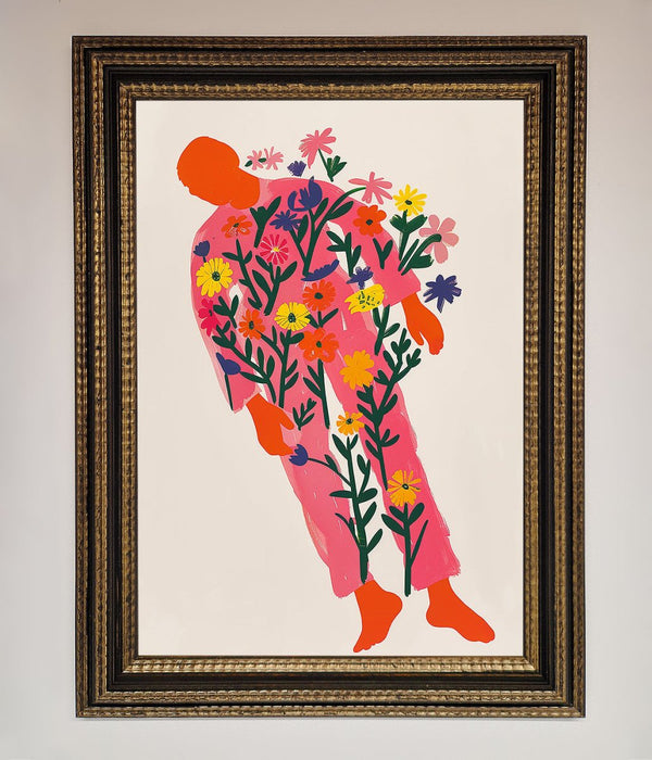Laying In The Flowers Framed Poster - Hi Society