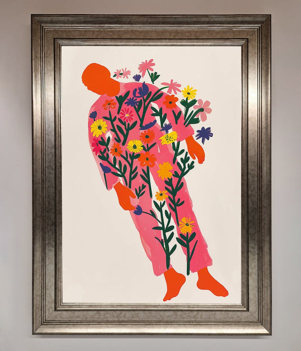 Laying In The Flowers Framed Poster - Hi Society