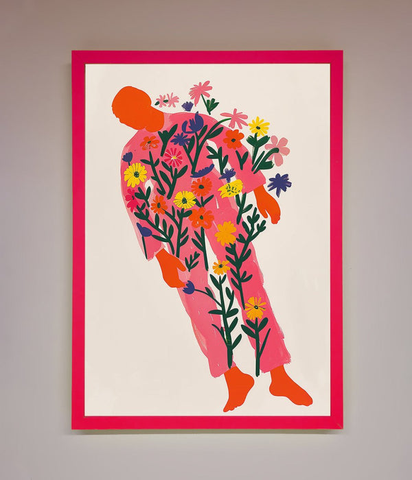 Laying In The Flowers Framed Poster - Hi Society