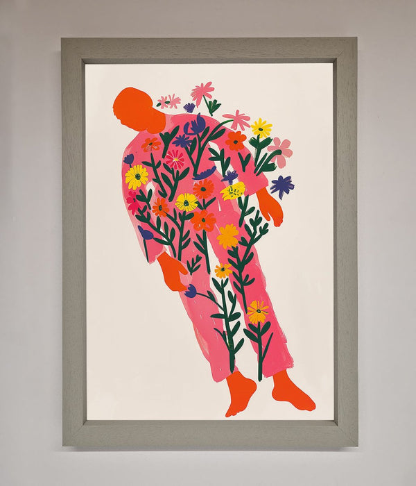 Laying In The Flowers Framed Poster - Hi Society