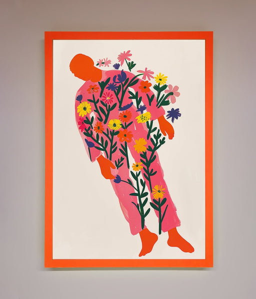 Laying In The Flowers Framed Poster - Hi Society