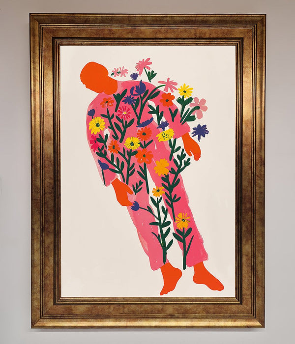 Laying In The Flowers Framed Poster - Hi Society