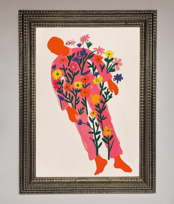 Laying In The Flowers Framed Poster - Hi Society