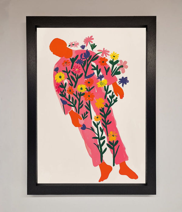 Laying In The Flowers Framed Poster - Hi Society