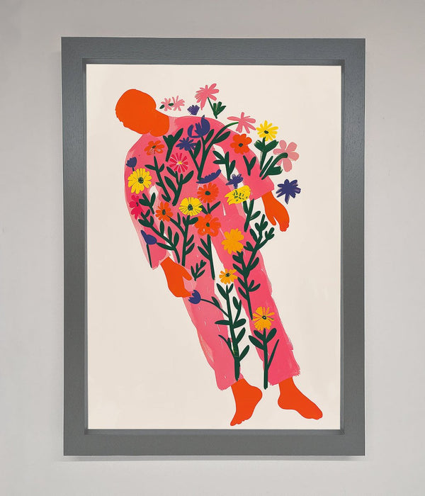 Laying In The Flowers Framed Poster - Hi Society