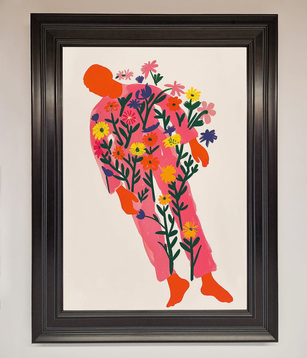 Laying In The Flowers Framed Poster - Hi Society