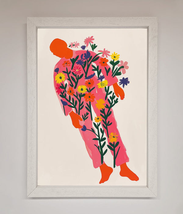 Laying In The Flowers Framed Poster - Hi Society