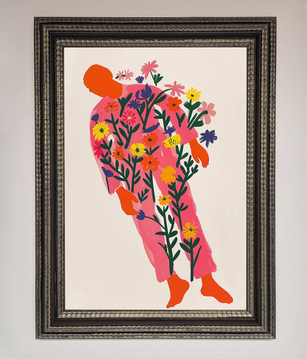 Laying In The Flowers Framed Poster - Hi Society