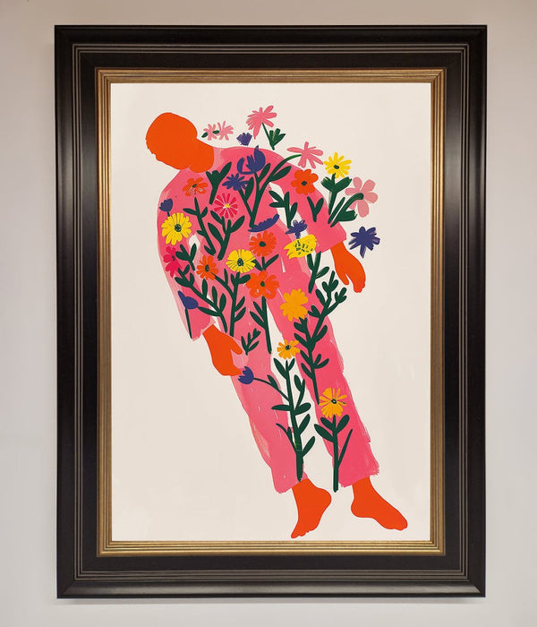 Laying In The Flowers Framed Poster - Hi Society