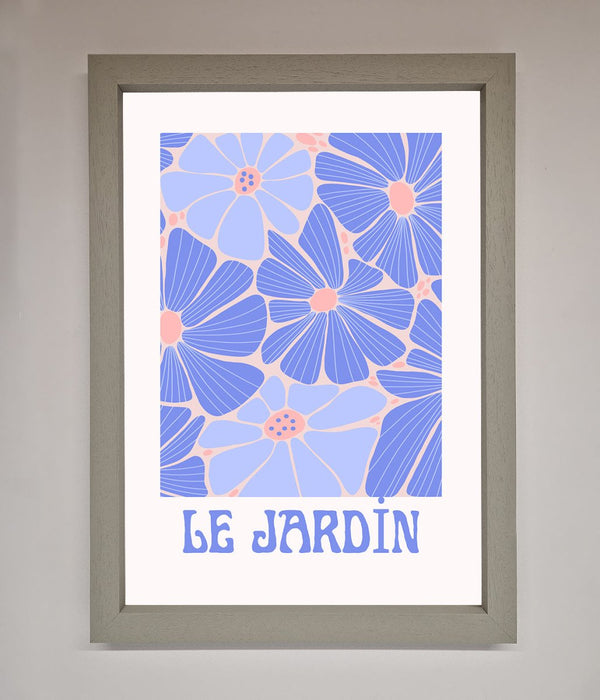 Le Jardin Blue Framed Poster - Hi Society