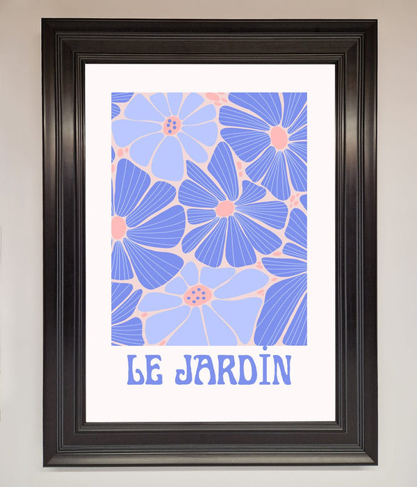 Le Jardin Blue Framed Poster - Hi Society