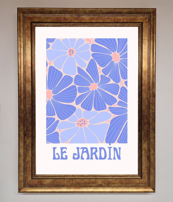 Le Jardin Blue Framed Poster - Hi Society