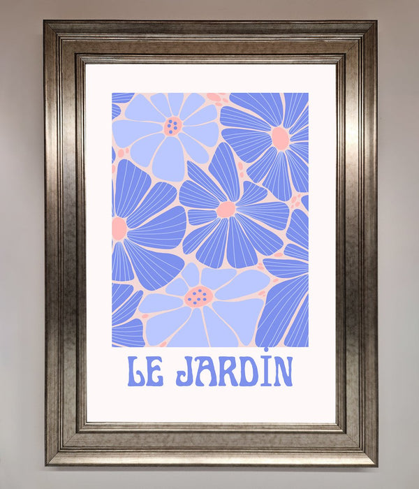 Le Jardin Blue Framed Poster - Hi Society