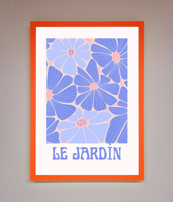 Le Jardin Blue Framed Poster - Hi Society