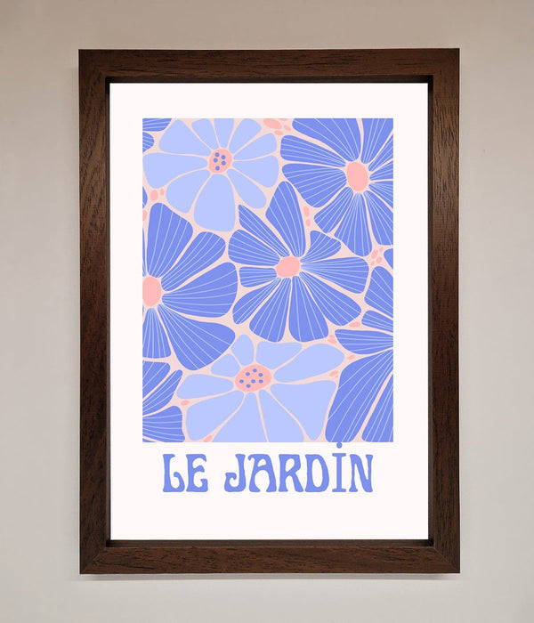 Le Jardin Blue Framed Poster - Hi Society