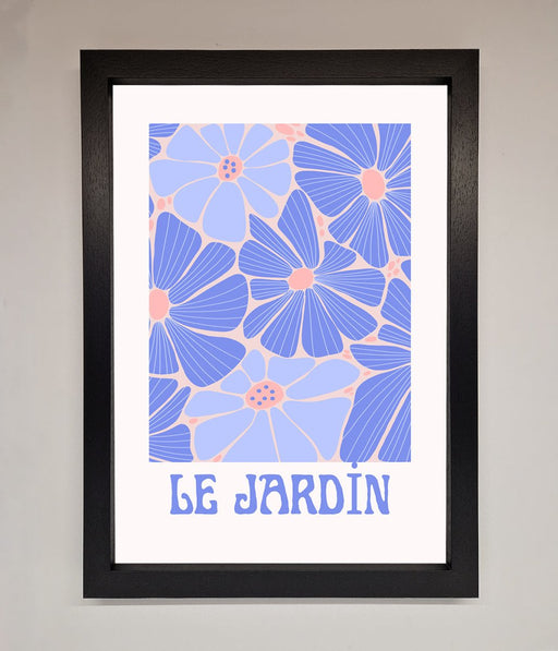 Le Jardin Blue Framed Poster - Hi Society