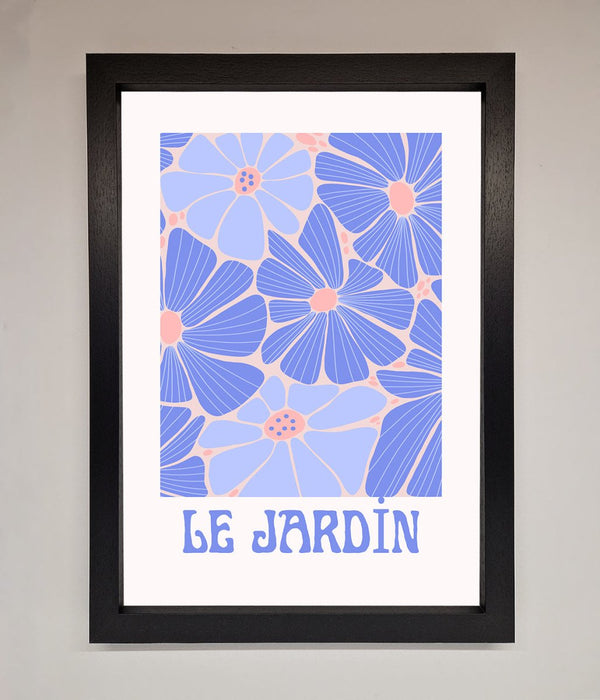 Le Jardin Blue Framed Poster - Hi Society