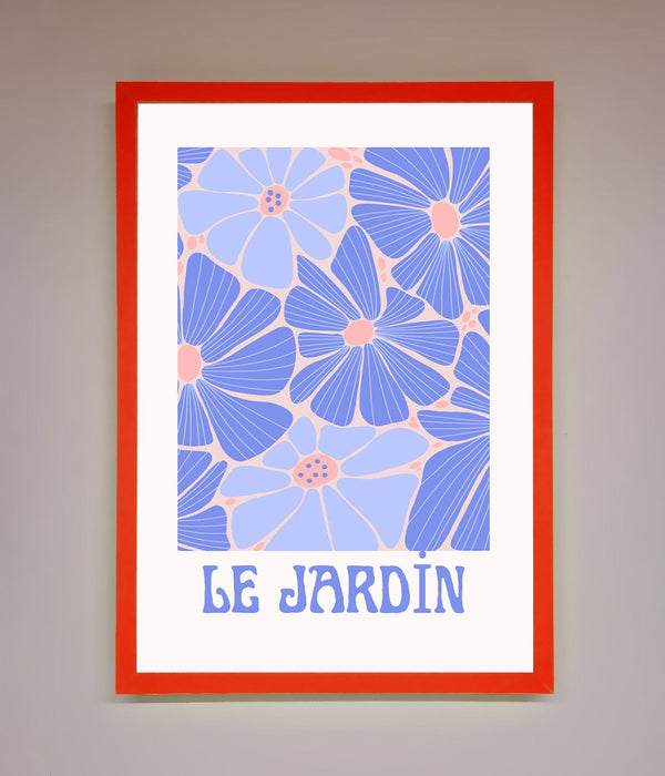 Le Jardin Blue Framed Poster - Hi Society