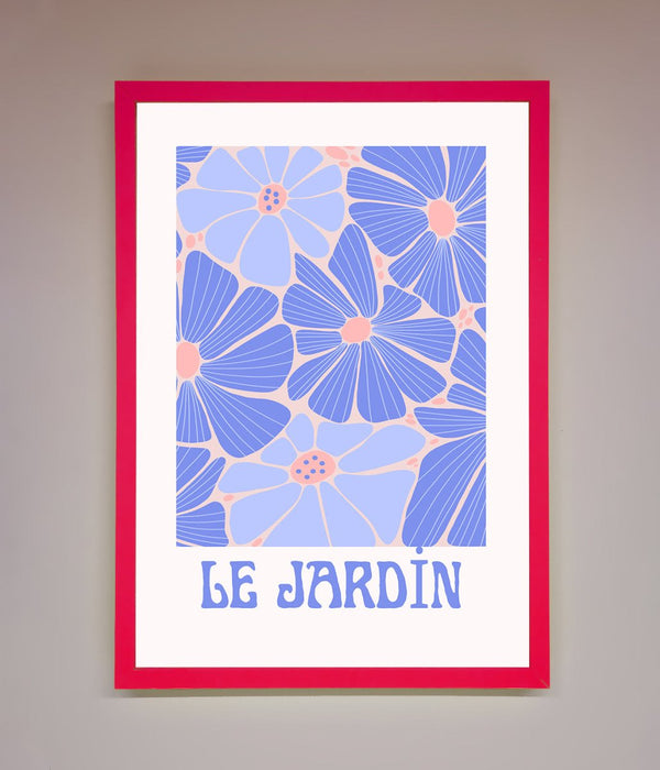 Le Jardin Blue Framed Poster - Hi Society