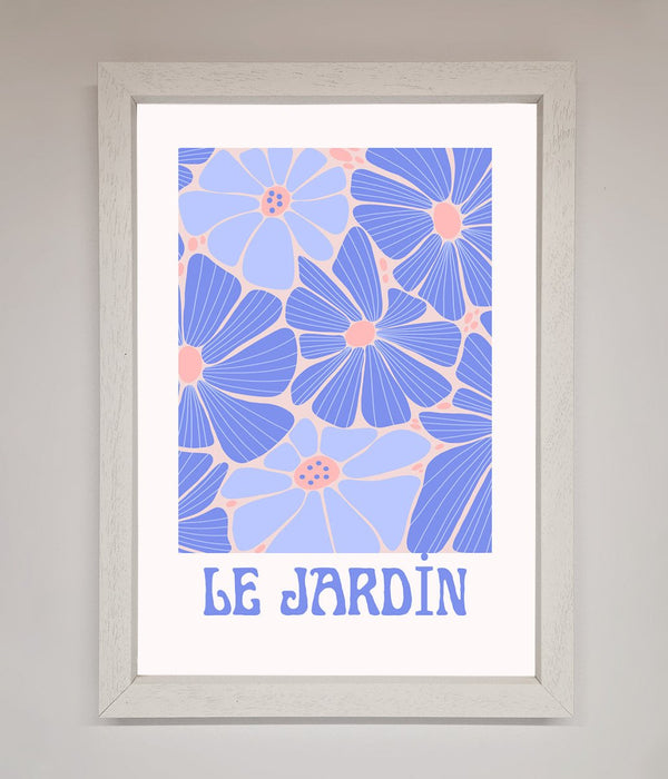 Le Jardin Blue Framed Poster - Hi Society