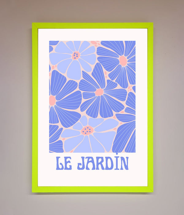 Le Jardin Blue Framed Poster - Hi Society