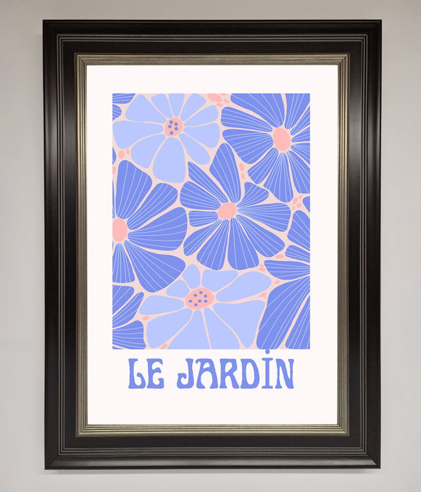 Le Jardin Blue Framed Poster - Hi Society