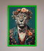Leopard In a Suit With Flowers Framed Print - Hi Society