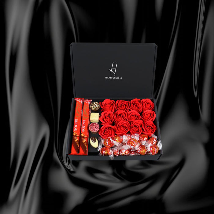 Lindt Lindor Ultimate Gift Hamper With Red Roses