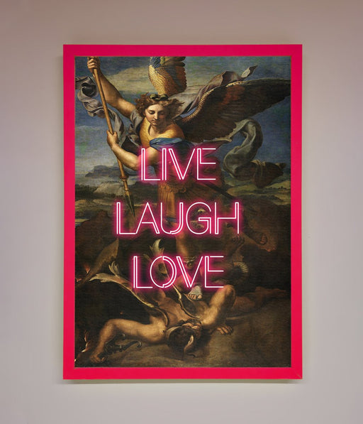 Live Laugh Love Quote Framed Poster - Hi Society