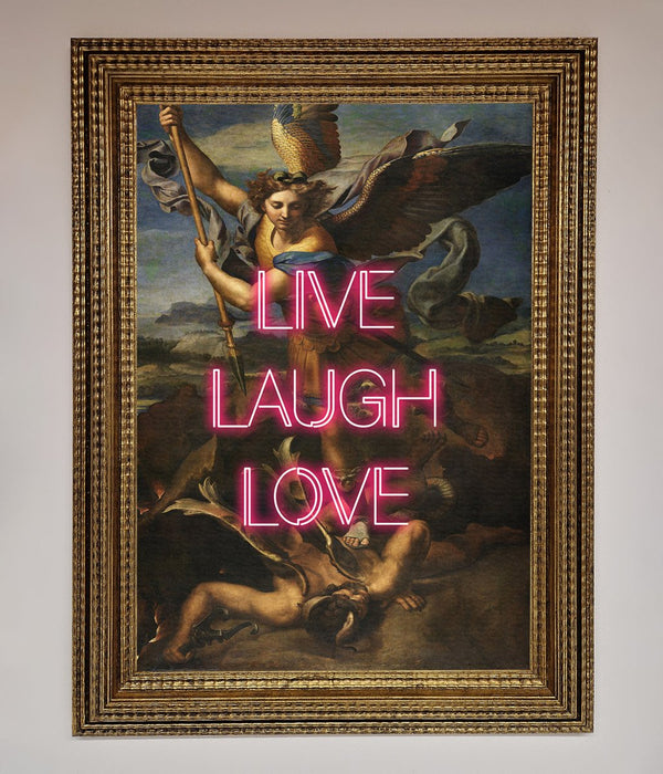 Live Laugh Love Quote Framed Poster - Hi Society