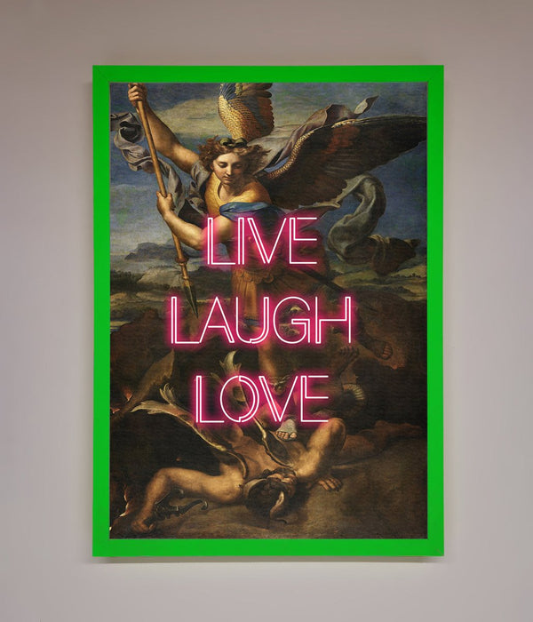 Live Laugh Love Quote Framed Poster - Hi Society