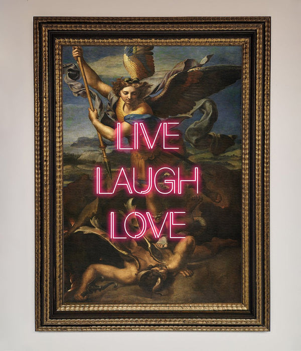 Live Laugh Love Quote Framed Poster - Hi Society