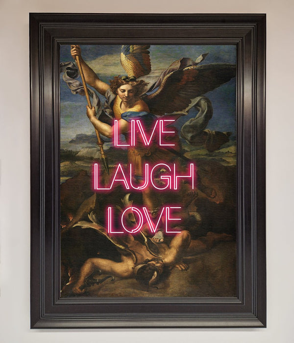 Live Laugh Love Quote Framed Poster - Hi Society