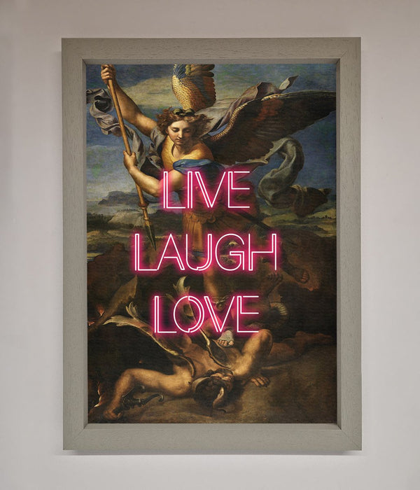 Live Laugh Love Quote Framed Poster - Hi Society
