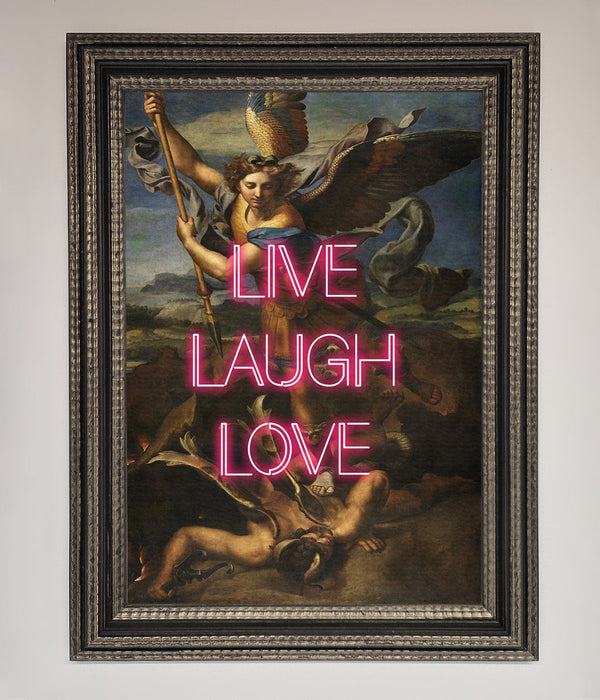 Live Laugh Love Quote Framed Poster - Hi Society