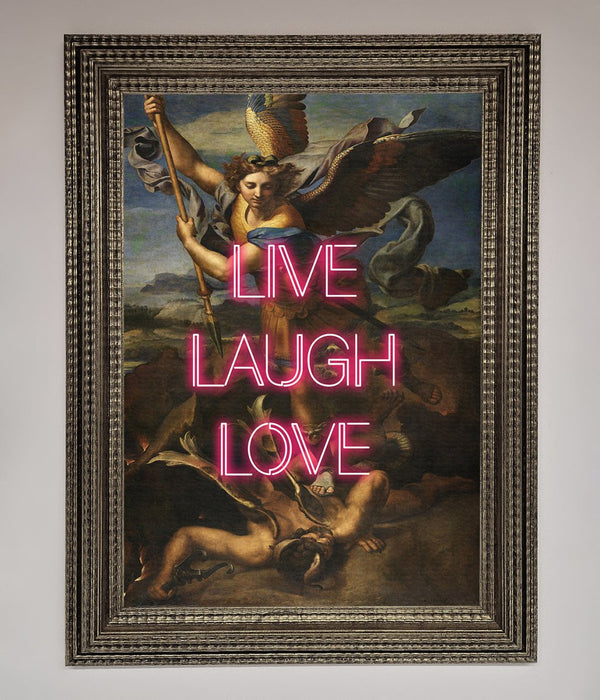Live Laugh Love Quote Framed Poster - Hi Society